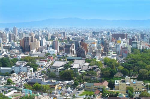 大阪生駒付近の街並み