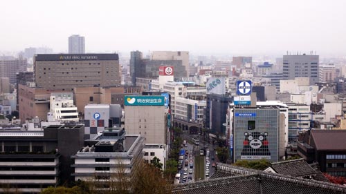 熊本市街の街並み