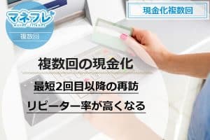 【現金化複数回】最短な2回目以降の再訪がリピーター率が高くなる